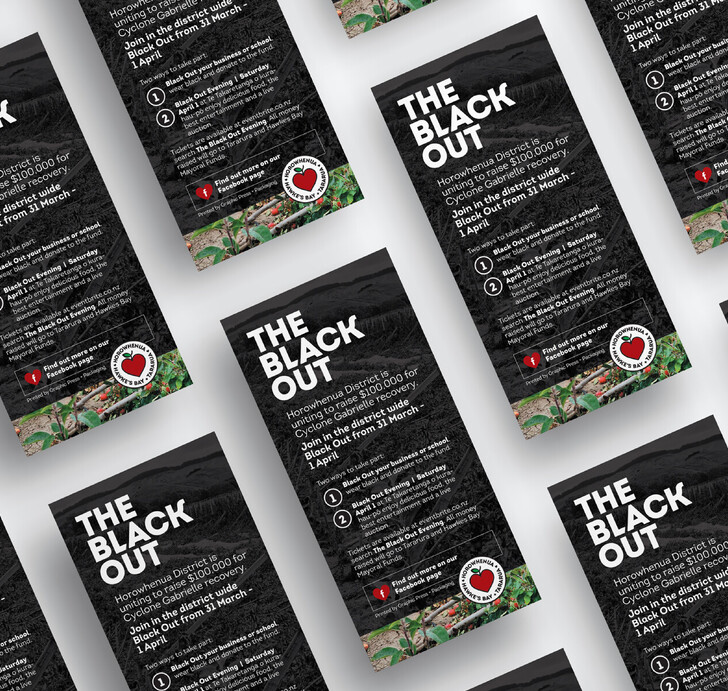 DL flyers advertising The Black Out