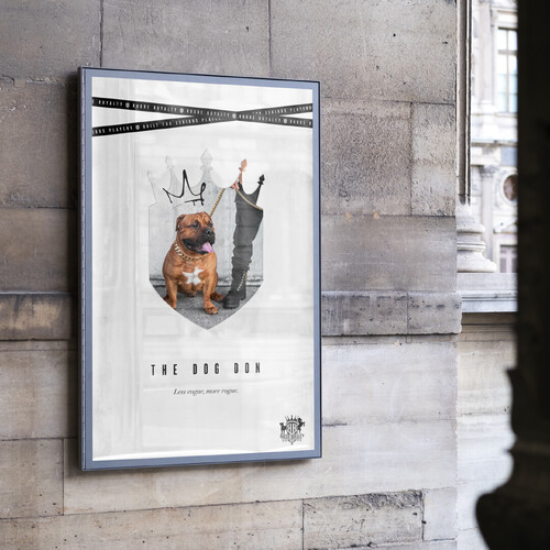 Rogue Royalty poster behind glass