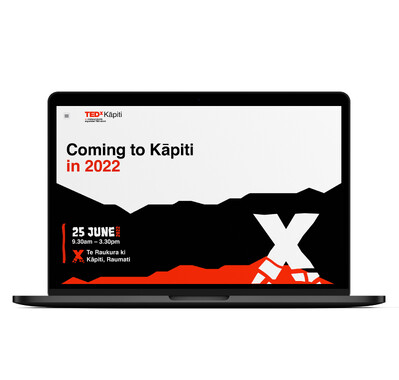 TEDx Kāpiti website open on a laptop