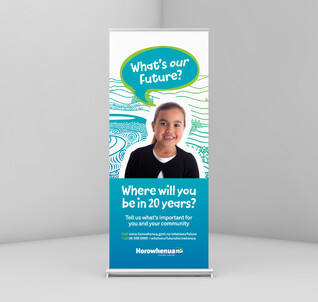 Pull up banner asking where will you be in 20 years?