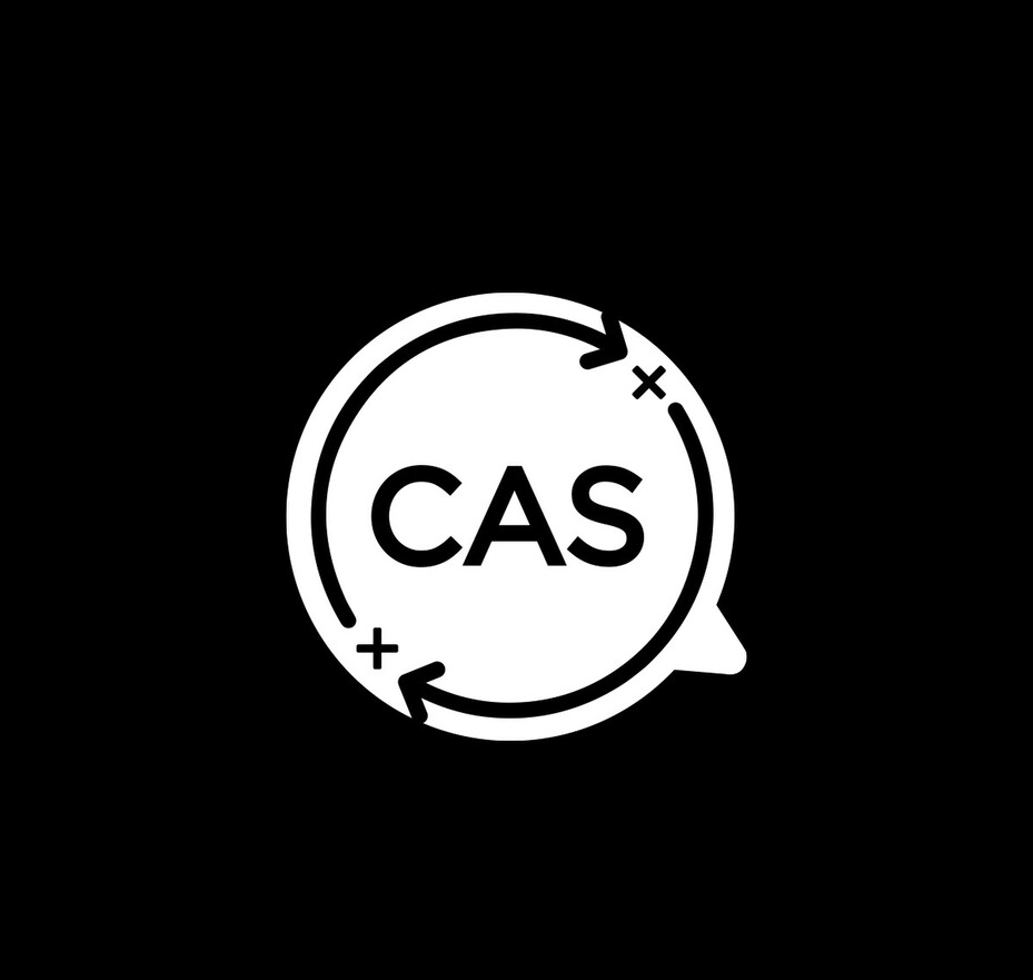 CAS logo on black