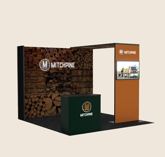 Mitchpine booth for trade expo