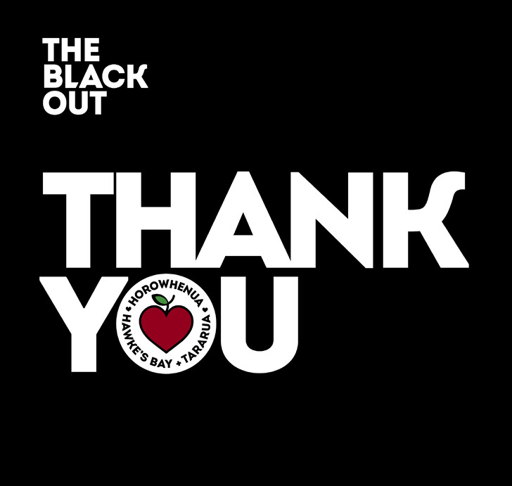 The Black Out social tile "Thank You"