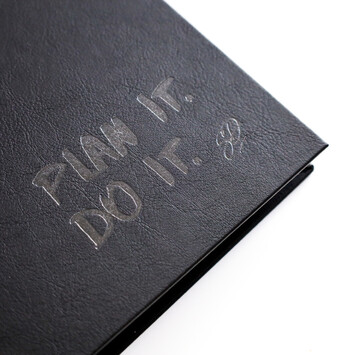 Embossed planner cover Plan it Do it