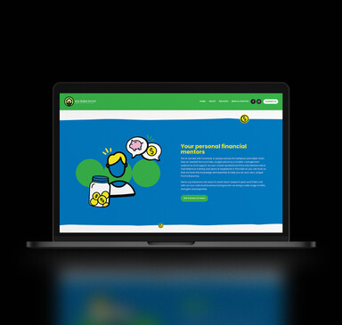 Levin Budget Service website on a laptop