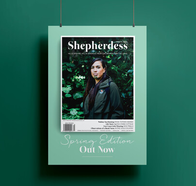Shepherdess marketing poster for spring featuring cover