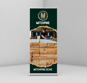 Mitchpine pull up banner mock up