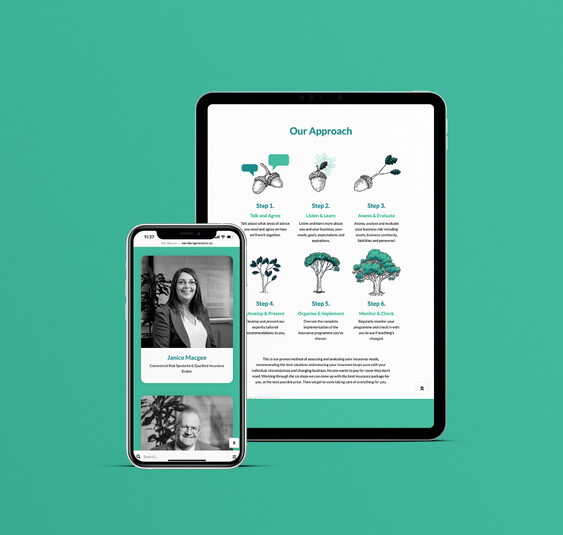 Meridian General website open on a phone and tablet
