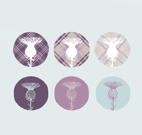 Brand assets - thistles badges