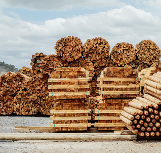 Mitchpine timber products in the yard