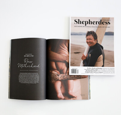 Shepherdess summer 2020/21 cover and spread