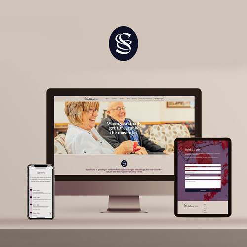 Mock up of website on iphone, mac and laptop