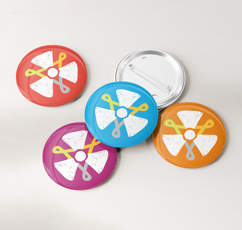 Chemo crazies pin badges