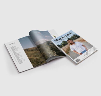 First edition of Shepherdess Magazine cover and contents