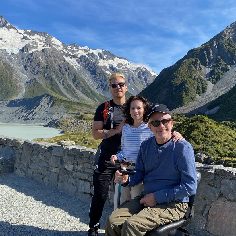 Entrance to a salmon farm showing ramp and boardwalk