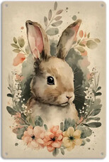 Bunny Tin Sign - 30 x 20cm-PRICE $19.99- - - - - - - - - -ADD TO CART >