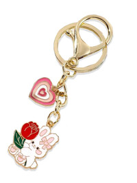 Bunny with Heart Keyring - PRICE $9.99- - - - - - - - - -ADD TO CART >