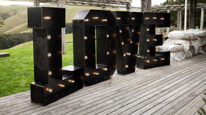LOVE letter lights | Tailormade Affair | Wellington and Kapiti | Wedding Planners and Stylists in Wellington