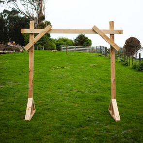 Rustic wooden wedding arch | Tailormade Affair | Wellington and Kapiti | Wedding Planners and Stylists in Wellington