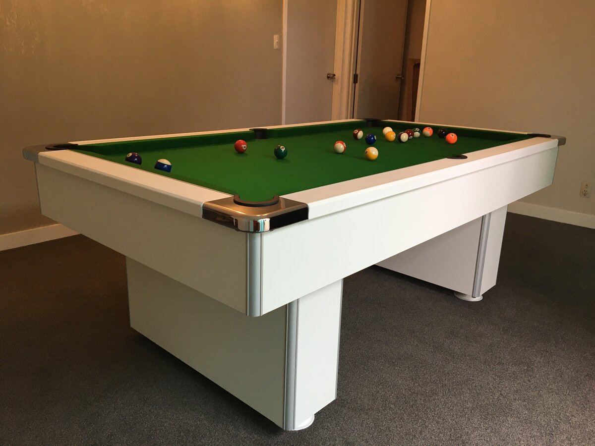 My Pool Table The Richmond Pool Table in White and Green