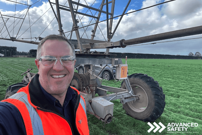 Neil Joubert, Advanced Safety. High vis vest, safety glasses, health and safety in agriculture.