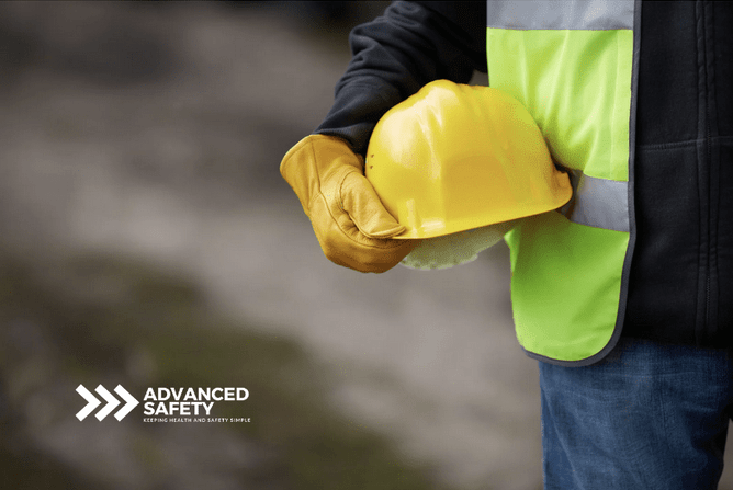 Helmet, hi vis vest, gloves, health and safety, construction, Advanced Safety