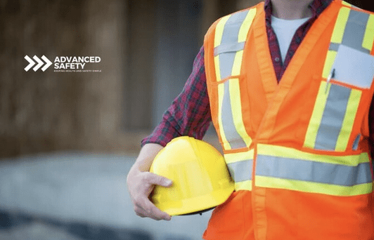 Hard hat, hi vis vest, construction