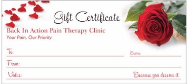 back in action pain therapy clinic gift certificate