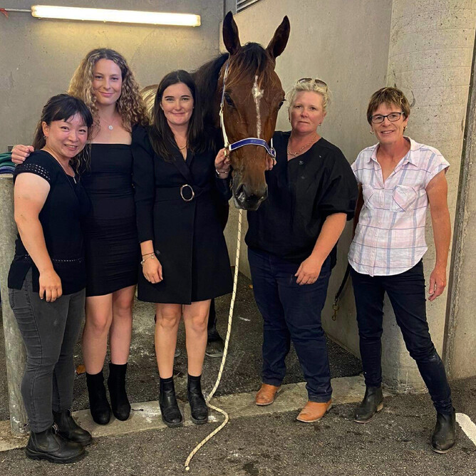 Kango and the team after his Franklin Cup win