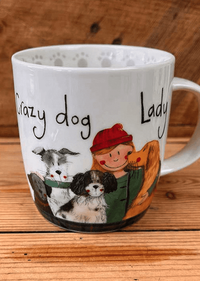 Alex Clark UK Crazy Dog Lady Mug