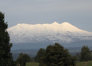 accommodation with view of Mt Ruapehu