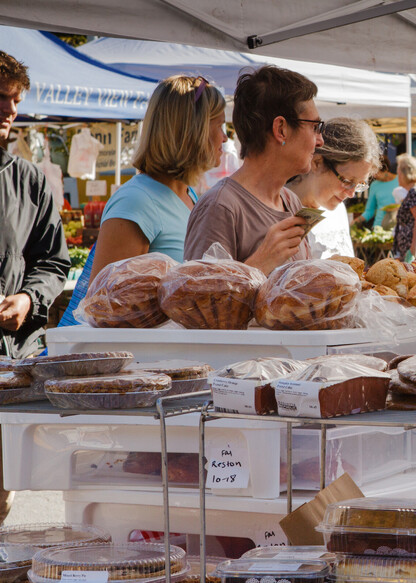 Baked goods at farmers market