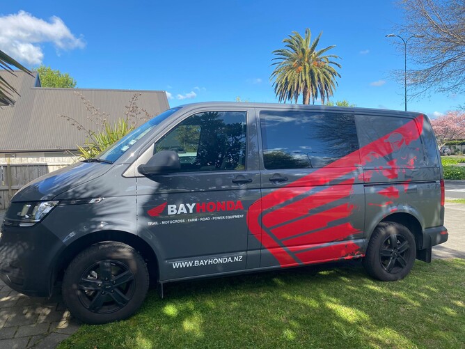Van branding complete  from the side