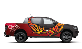 Ute with red branding