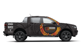 Ute with dark grey branding