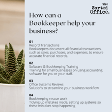 How can a Bookkeeper help your business?