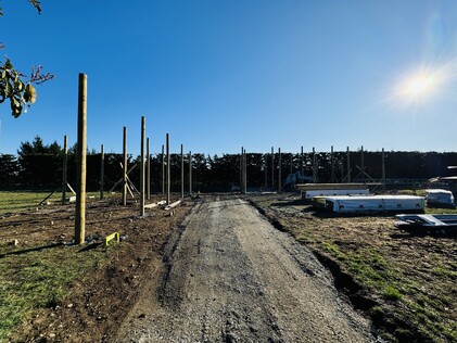 poles stood for pole shed in canterbury