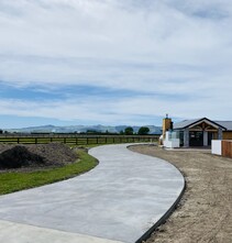 half shot oxide concrete driveway lincolin