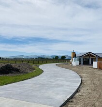 half shot oxide concrete driveway lincolin