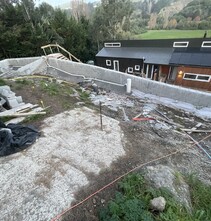 New Concrete Driveway on hill in canterbury