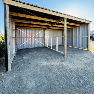 horse stable 2 bay pole shed small pole shed