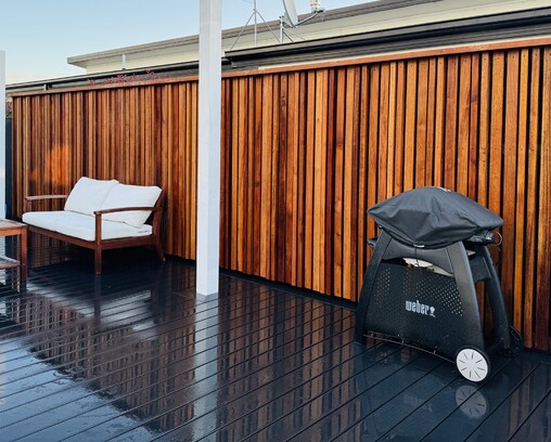 Kwila Deck Deck Builder Canterbury Kwila feature wall