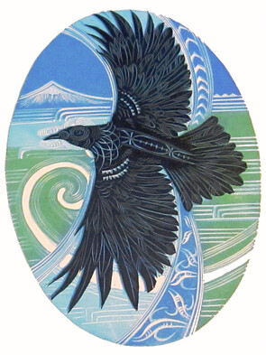 Gabrielle Belz (detail) Kua eke Ki Te Taumata Aspire to the heights 2014 - Reduction Print