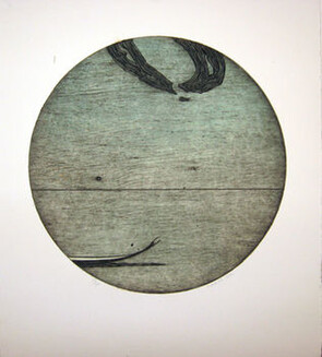 Simon Kaan (detail) Untitled Series 11- Circle I,  2011. - Intaglio woodcut from an edition of 20,(framed) on 280 x 250 mm paper,