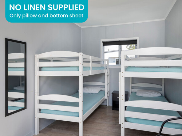 Bunks,  no linen supplied
