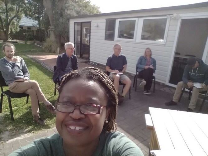 Prayer Intern Kavee with some of the RCC team.