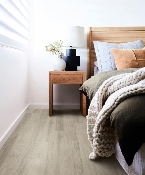 Image of wood flooring and bed