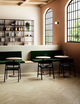 Timber flooring, herringbone