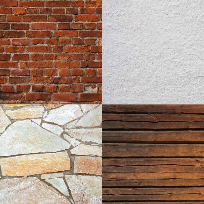 Montage of exterior surfaces for house wash experts Hamilton: Dry Gutts