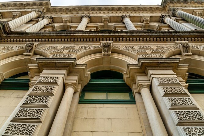 Historic stone building in New Zealand